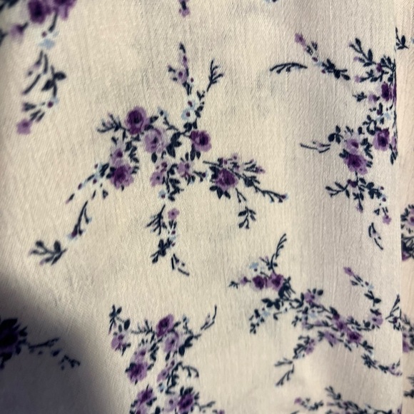 M Fasis Blouse Plus Size 3x Floral Button Up Pink Boho 3/4 Sleeve Front Tie NWT - Picture 8 of 8